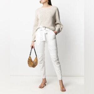 NWT Rag & Bone Abby Stretch Cotton Pants Ivory High Rise  $425. Size 4